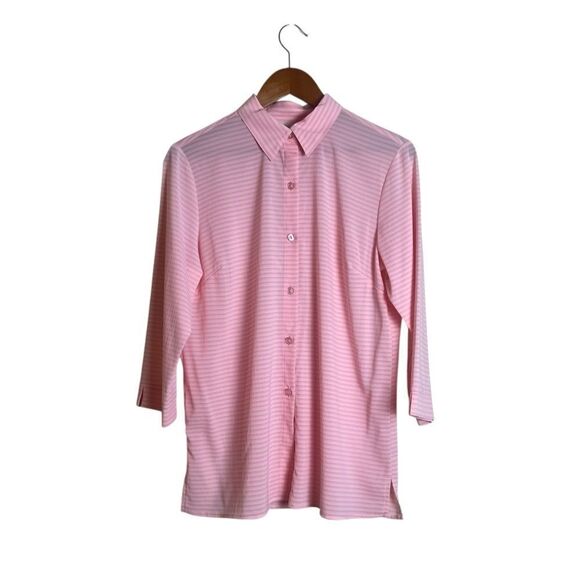 3 for $30! Tradition pink button down shirt. Size 12 - Picture 1 of 8
